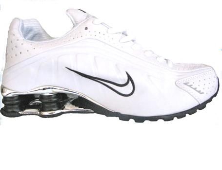 Shox R4 - Branco Mola Preta Cromado
